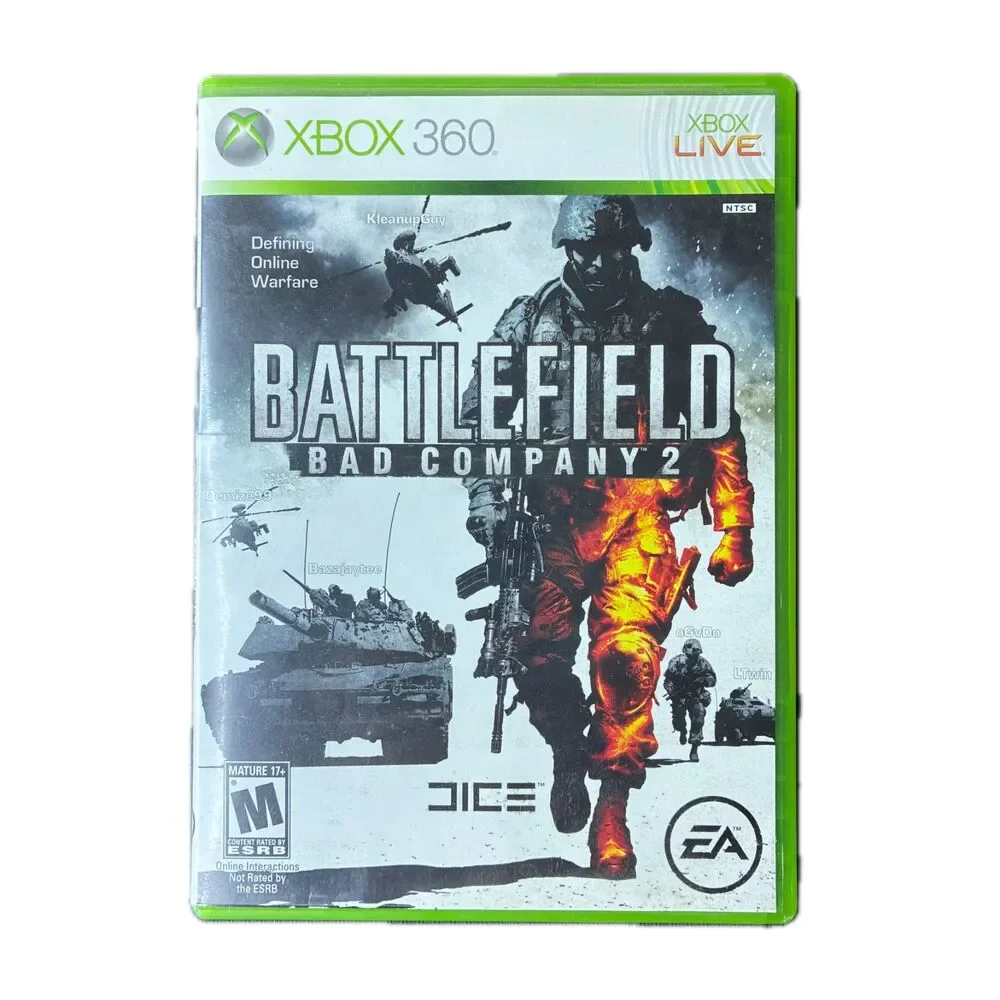 Xbox 360 Game Lot of 5 Call of Duty MW 1 MW 2 MW 3 Bad Company 2 Borderlands